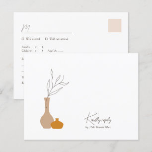 Boho Minimalist Vases Song Request + Meal Choice Postcard