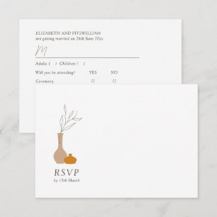 Boho Minimalist Vases   Song Request  RSVP Card