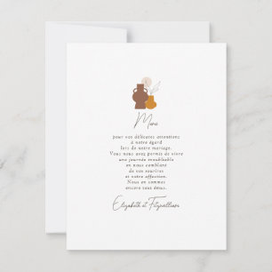 Boho Minimalist Vases Wedding  Thank You Card