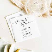 Boho Minimalist Wedding Cocktail Paper 