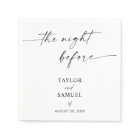 Boho Minimalist Wedding Cocktail Paper Napkin