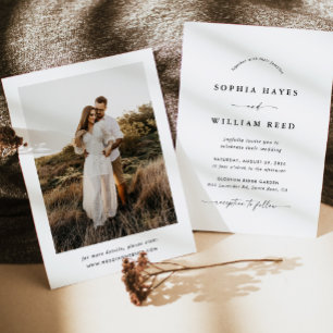 Boho Minimalist Wedding Invitation