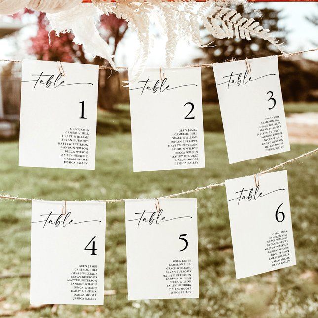 Boho Minimalist Wedding Seating Chart Cards (Creator Uploaded)