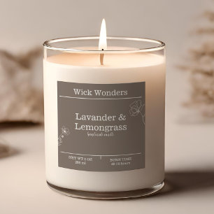 Boho Minimalistic Candle Making Label