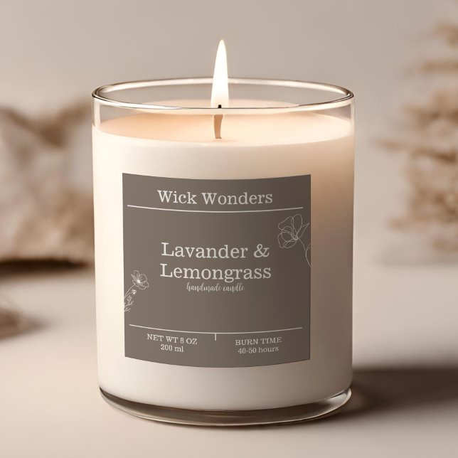 Boho Minimalistic Candle Making Label (Creator Uploaded)