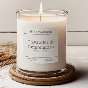 Boho Minimalistic Candle Making Label