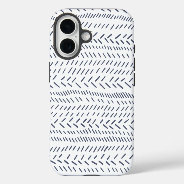 Boho Modern Abstract Mudcloth in Navy Case-Mate iPhone Case (Back)