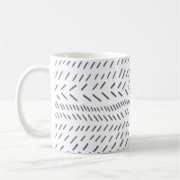 Boho Modern Abstract Mudcloth in Navy