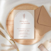 Boho Modern Beige Terracotta Script Wedding Arch