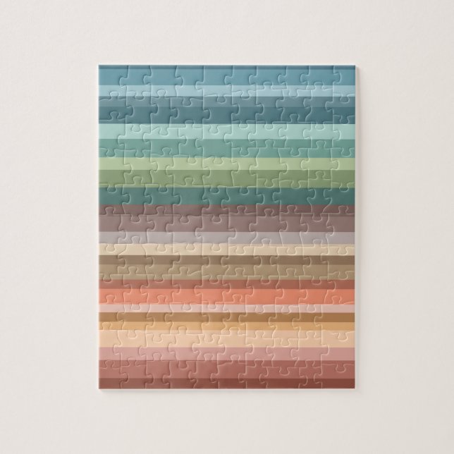 Boho Modern Chic Stripes  Jigsaw Puzzle (Vertical)