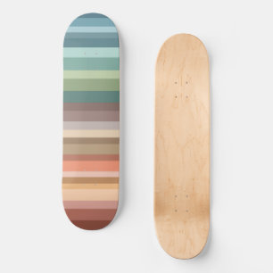 Boho Modern Chic Stripes  Skateboard