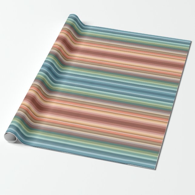 Boho Modern Chic Stripes  Wrapping Paper (Unrolled)