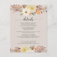 BOHO Modern Fall Floral Watercolor Organic Earthy