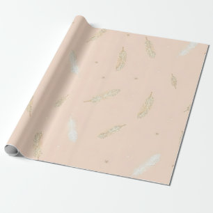 Boho Modern Feathers Luxury Collection Wrapping Paper
