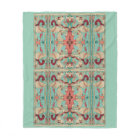 Boho Modern Fleur de Lis Deco Pink, Cream, Aqua