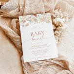 Boho Modern Floral Baby Shower | Girl Baby Brunch Invitation<br><div class="desc">This lovely Baby Shower Invitation features handwritten calligraphy with modern florals- the perfect way to accent your little one's shower. 

Easily edit most wording to match your event! Text and colours are fully editable —> click the "Customise Further" button to edit!</div>