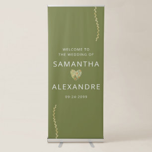 Boho Modern Floral Greenery Wedding Welcome Sign