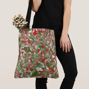 Boho Modern Groovy Christmas Geometric Pattern  Tote Bag