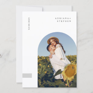 Boho Modern Minimalist Wedding Invitation
