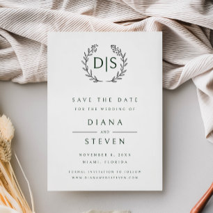 Boho Modern Minimalist Wedding Save The Date