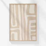 Boho Modern Muted Beige Neutral Abstract Art Poster<br><div class="desc">Introduce a touch of sophisticated artistry to your space with the "Boho Modern Muted Beige Neutral Abstract Art Poster." This striking piece features an intricate design of hand-drawn lines that evoke the complexity of a labyrinth or tribal pattern, set against a subtle sand-beige background. The interplay of muted beige tones...</div>