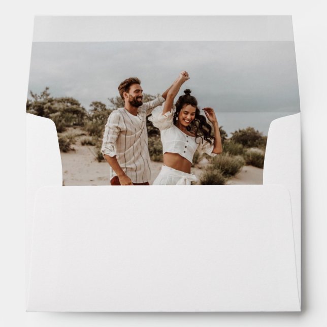 Boho Modern Photo Envelope with Return Address 5x7 (Back (Bottom))
