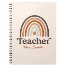 Boho Modern Rainbow Apple - Personalised Teacher