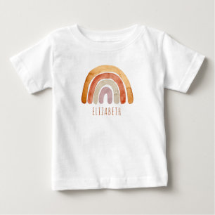 Boho Modern Rainbow Name  Baby T-Shirt