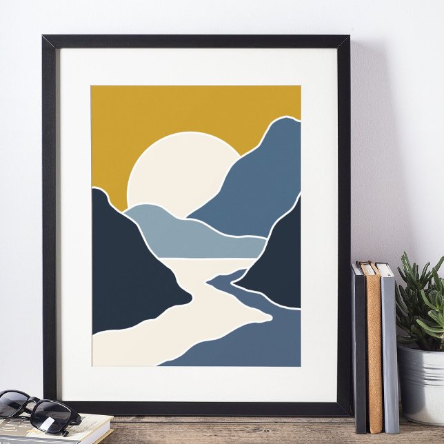 boho modern wall art Print, Value Poster Paper (boho modern wall art Print)