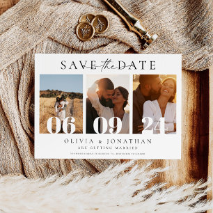 Boho Modern Wedding Minimal Photo Save The Date