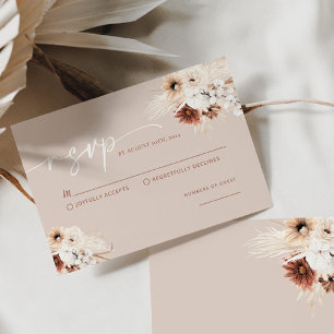 Boho Modern Wedding RSVP Card