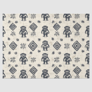 Boho Monkey Jungle Safari Pattern (2) Tissue Paper