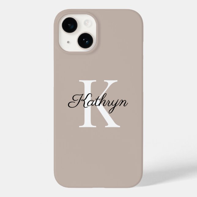 Boho Monogram Initial Name Letter Case-Mate iPhone Case (Back)