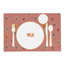 Boho Montessori Placemat with Personalised Name