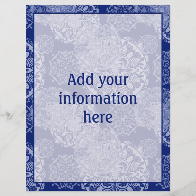 Boho Moody Blues Mandalas Flyer (Front)