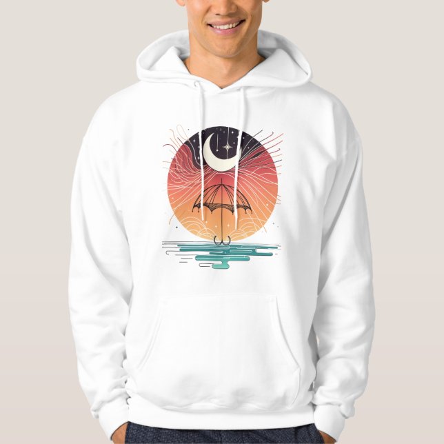 Boho Moon & Starry Rain Hoodie (Front)