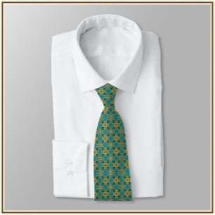 Boho Moroccan Tile Inspired  Tie