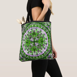 Boho Mosaic Tile Green Grass -  Tote Bag