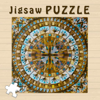 Boho Mosaic Tile yellow Honey -  Jigsaw Puzzle