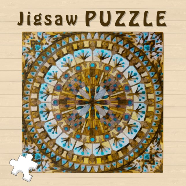 Boho Mosaic Tile yellow Honey -  Jigsaw Puzzle (Creator Uploaded)