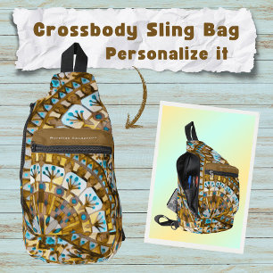 Boho Mosaic Tile yellow Honey - Sling Bag