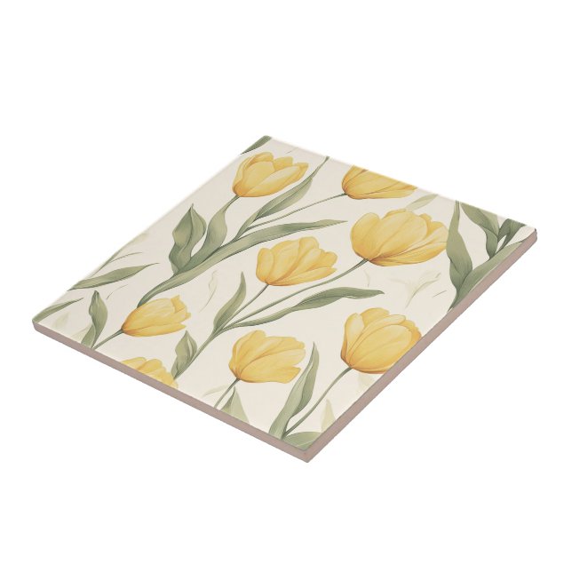 Boho Mosaic Tulip Ceramic Tiles  For Cosy Interior (Side)