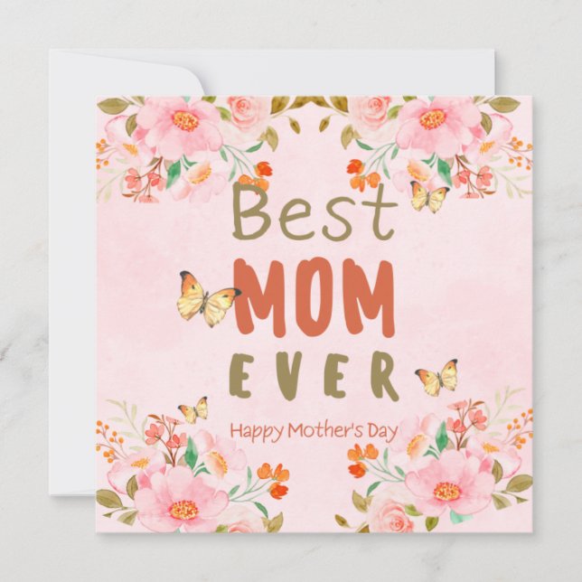 boho mothers day greeting card (Front)