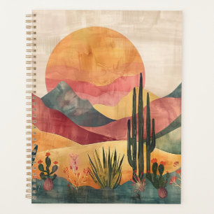 Boho Mountain Abstract  Planner