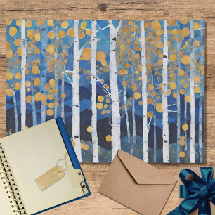 Boho Mountain Aspen Tree Scene Tissue Paper
