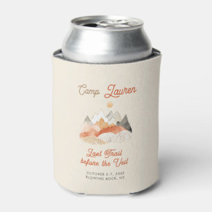 Boho Mountain Camping Bachelorette Party Can Cooler