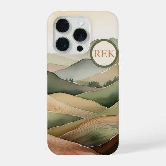 Boho Mountain Landscape iPhone Case in Earthy Tone