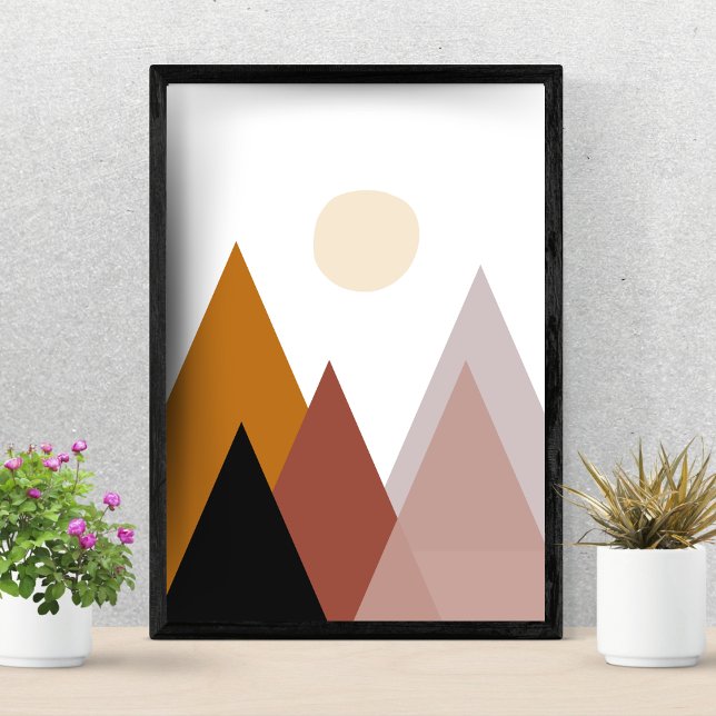 Boho Mountain style Modern Minimalist Poster (Creator Uploaded)