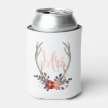 Boho Mrs. Antler Can Cooler