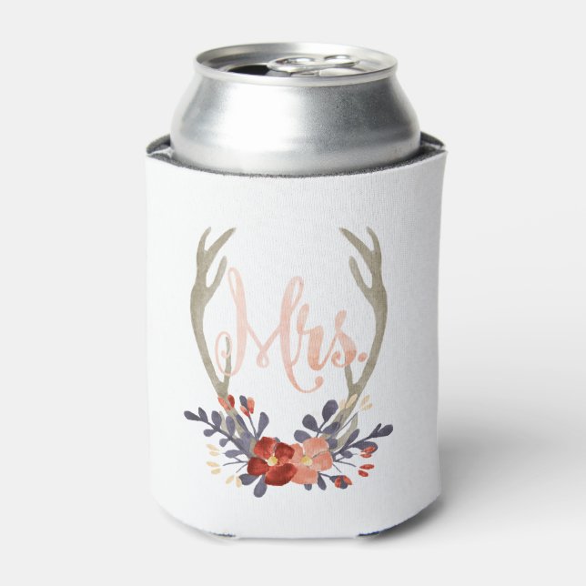 Boho Mrs. Antler Can Cooler (Can Front)